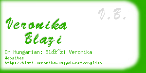 veronika blazi business card